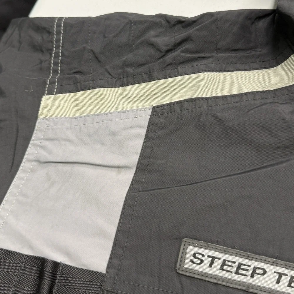 The North Face Steep Tech Jacket Mens 3XL Black Grey Hooded Full Zip Shell